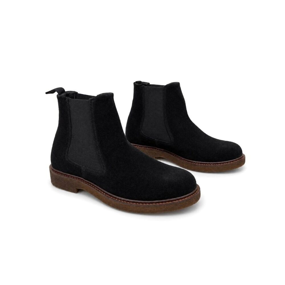 GREATS Mens 7 EU 40 Black Suede Chelsea Boots Pull On Dress Casual Ankle Boots